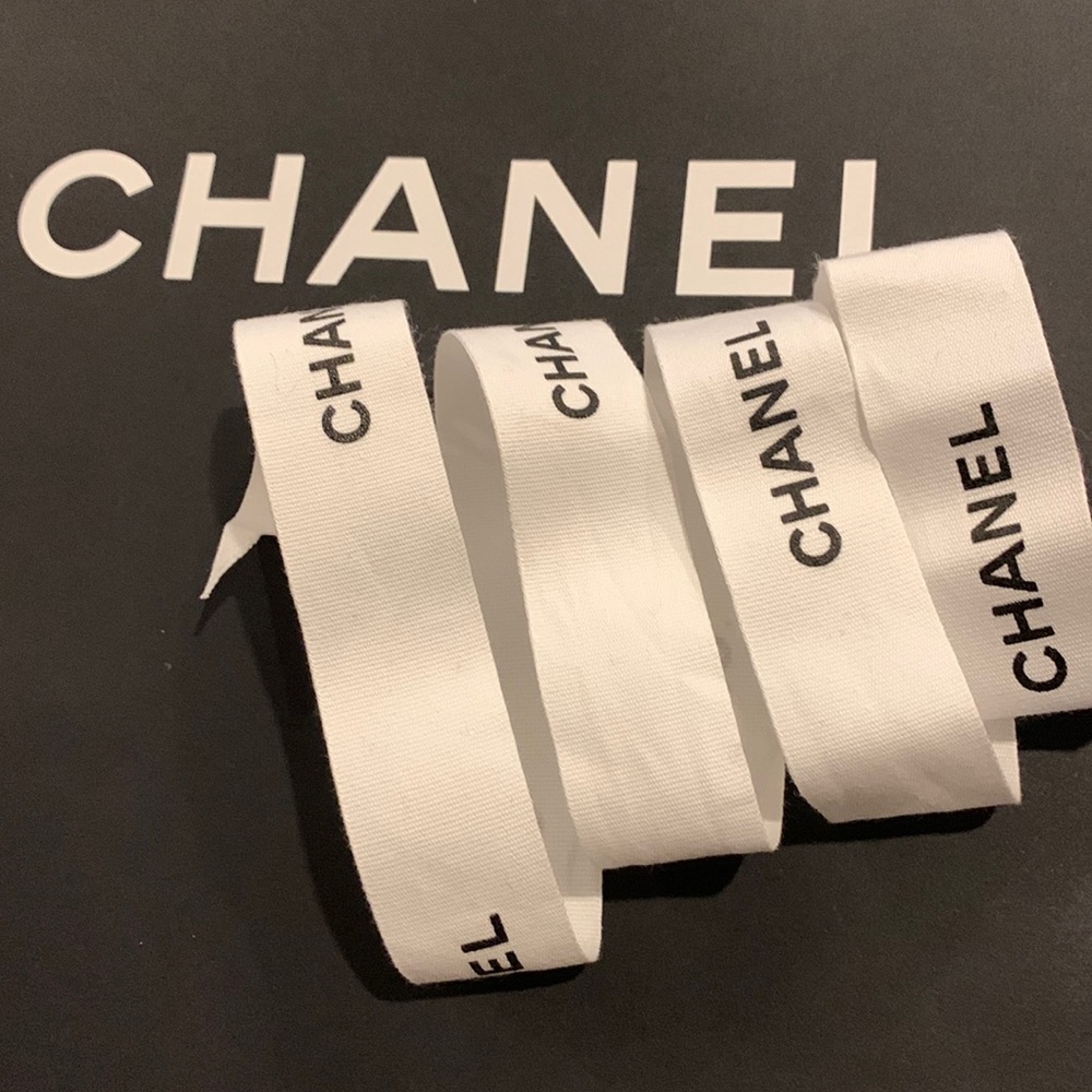 Chanel white ribbon
